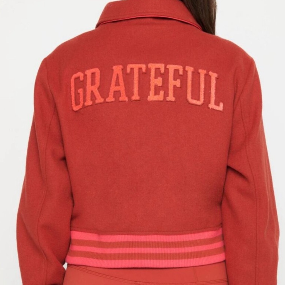 Spiritual Gangster Red Grateful Varsity Jacket